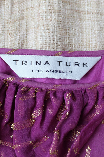 TRINA TURK 100% SILK COCKTAIL DRESS - SIZE 6