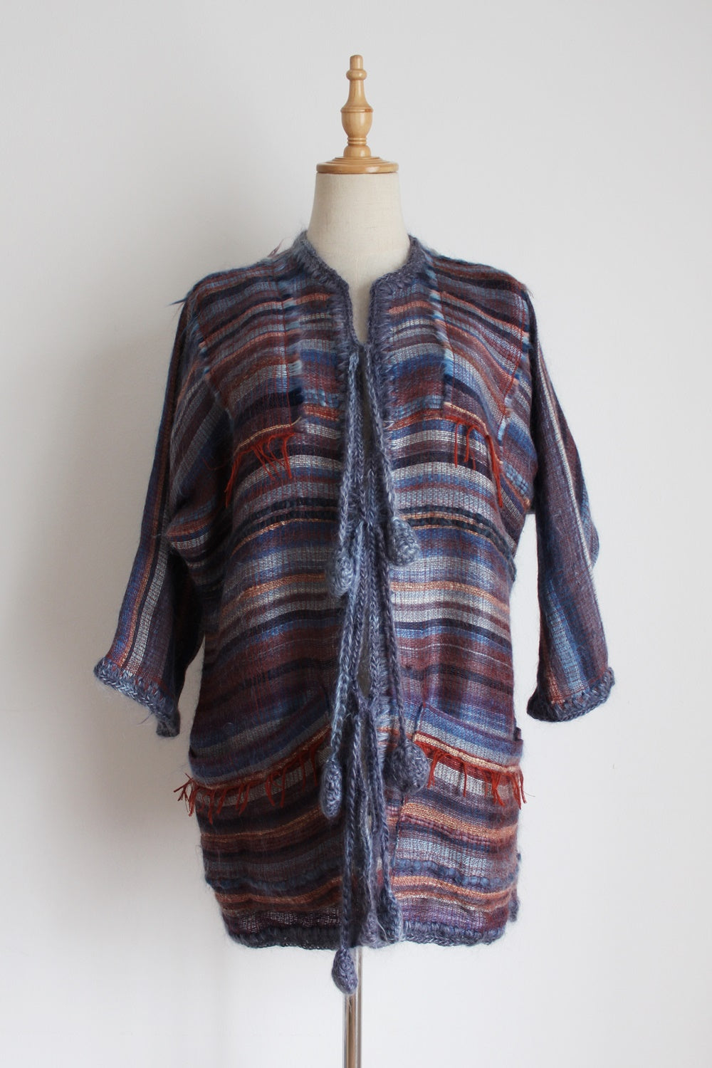 100% MOHAIR VINTAGE WOVEN JACKET SWAZILAND - SIZE 10