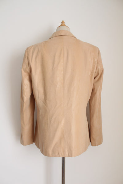 VINTAGE SNAKE SKIN PRINT YELLOW JACKET - SIZE 10